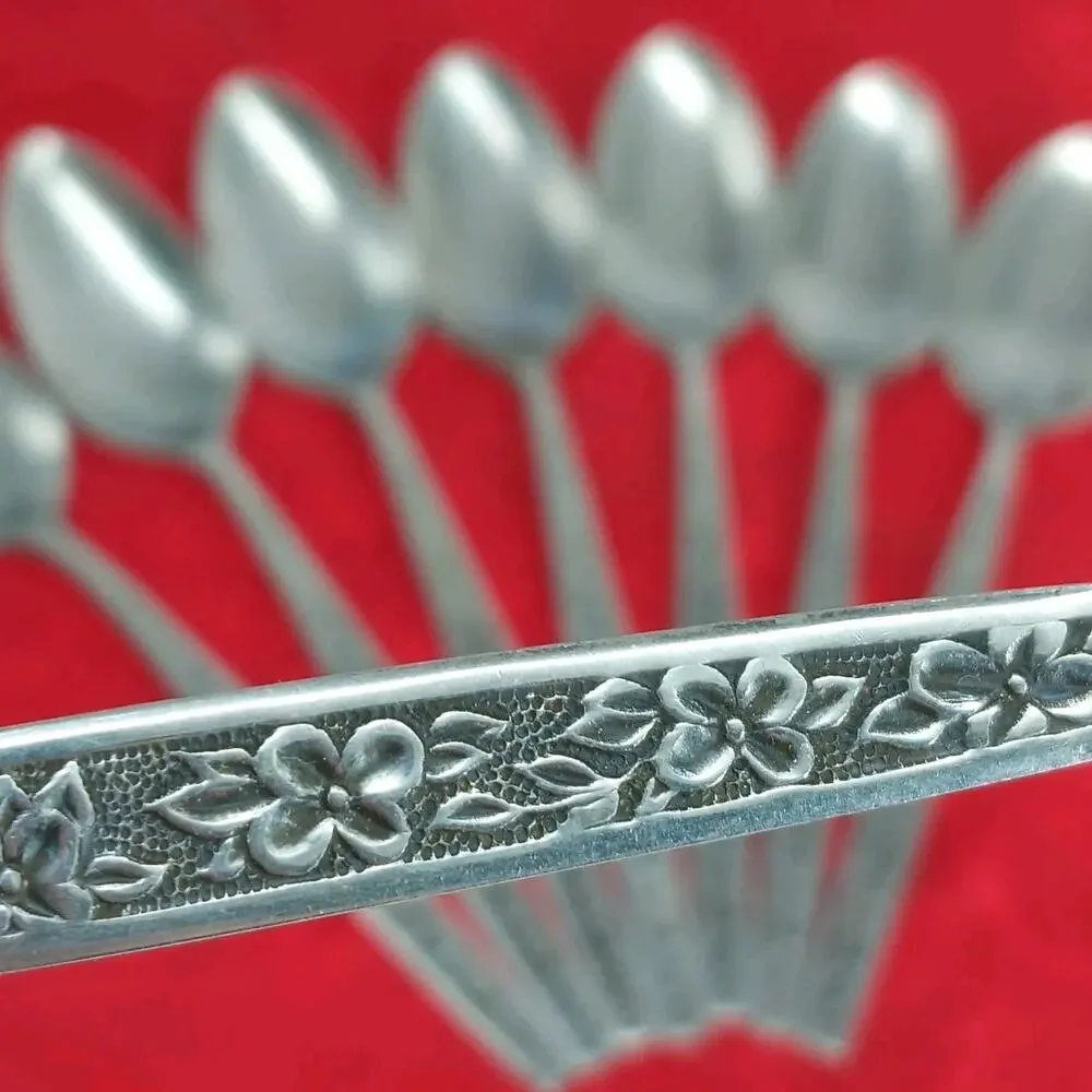 8X Tbsp La Spana Stanley Roberts Stainless MCM Table Spoons Flatware